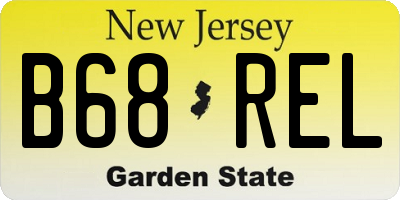 NJ license plate B68REL