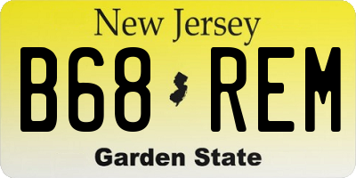 NJ license plate B68REM