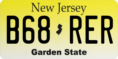 NJ license plate B68RER