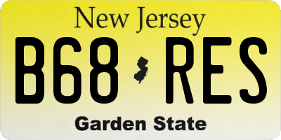NJ license plate B68RES