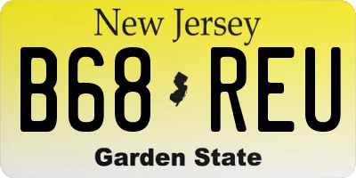NJ license plate B68REU