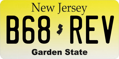 NJ license plate B68REV