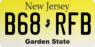 NJ license plate B68RFB
