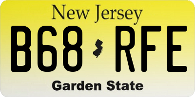 NJ license plate B68RFE
