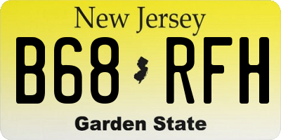 NJ license plate B68RFH