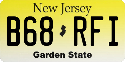 NJ license plate B68RFI