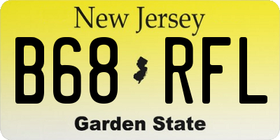 NJ license plate B68RFL