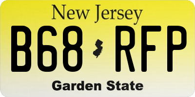 NJ license plate B68RFP
