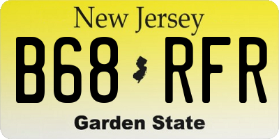 NJ license plate B68RFR
