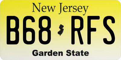 NJ license plate B68RFS