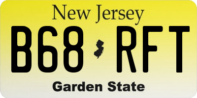 NJ license plate B68RFT