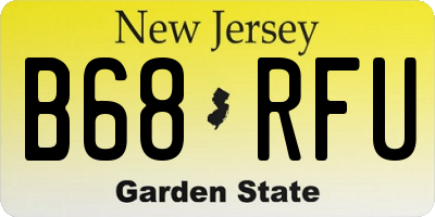 NJ license plate B68RFU