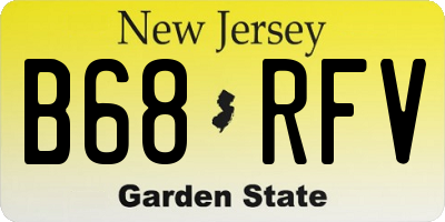 NJ license plate B68RFV