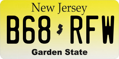 NJ license plate B68RFW