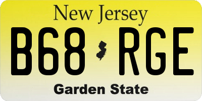 NJ license plate B68RGE