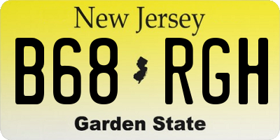 NJ license plate B68RGH