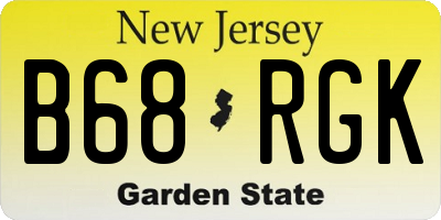 NJ license plate B68RGK