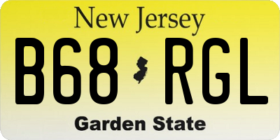 NJ license plate B68RGL