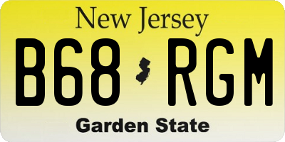 NJ license plate B68RGM
