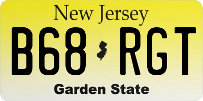 NJ license plate B68RGT