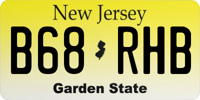 NJ license plate B68RHB
