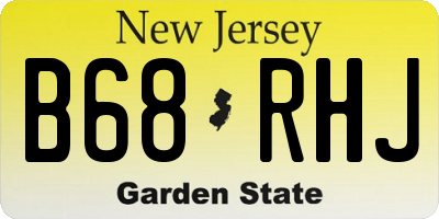 NJ license plate B68RHJ