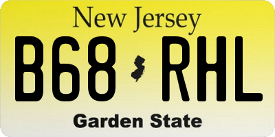 NJ license plate B68RHL
