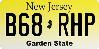 NJ license plate B68RHP