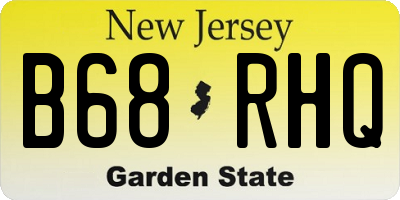 NJ license plate B68RHQ