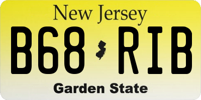 NJ license plate B68RIB