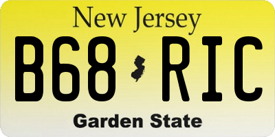 NJ license plate B68RIC
