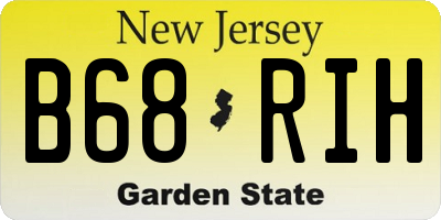 NJ license plate B68RIH