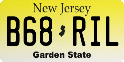 NJ license plate B68RIL