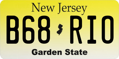 NJ license plate B68RIO