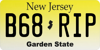 NJ license plate B68RIP