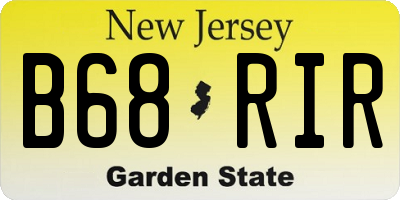 NJ license plate B68RIR