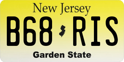 NJ license plate B68RIS