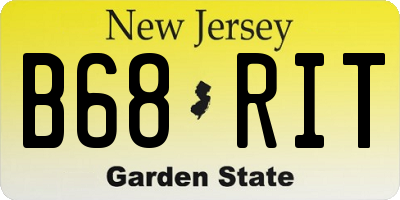 NJ license plate B68RIT