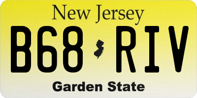NJ license plate B68RIV