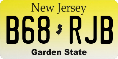NJ license plate B68RJB