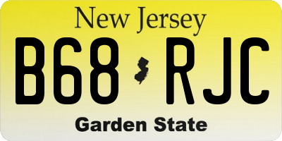 NJ license plate B68RJC