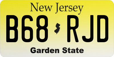 NJ license plate B68RJD