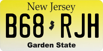 NJ license plate B68RJH