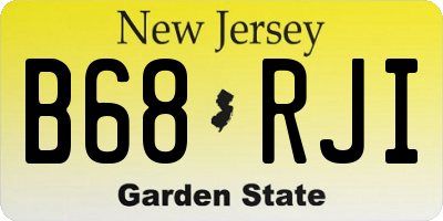 NJ license plate B68RJI