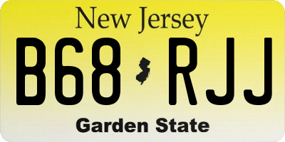 NJ license plate B68RJJ