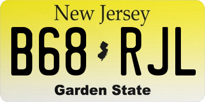 NJ license plate B68RJL