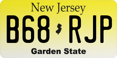 NJ license plate B68RJP