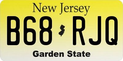 NJ license plate B68RJQ