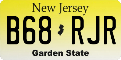 NJ license plate B68RJR