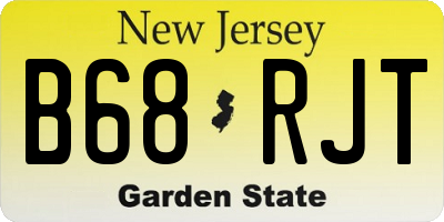 NJ license plate B68RJT